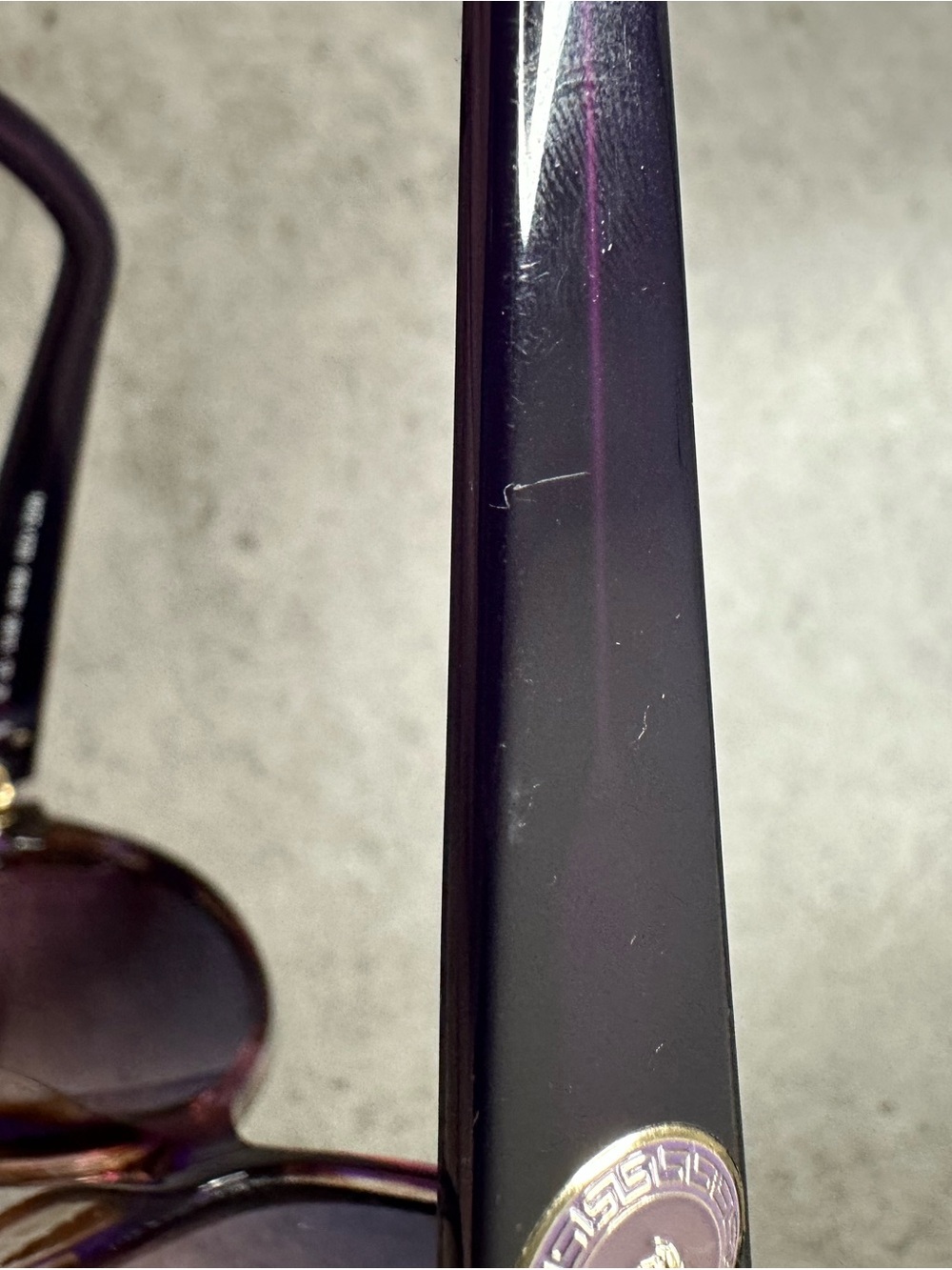 Versace Purple Gradient Oversized Women's Sunglasses - Picture 9 of 9